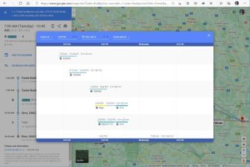 Google Mapy: porovnání spojení