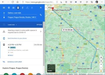 Google Mapy: trasa
